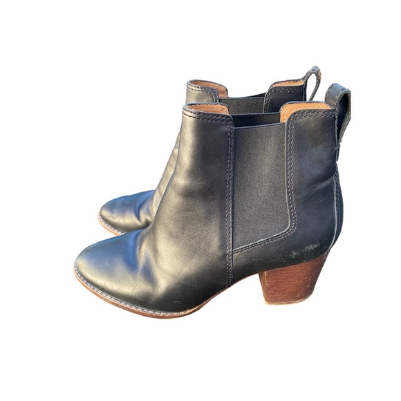 Madewell Black leather the Regan heeled boot size 7.5 - Picture 3 of 7